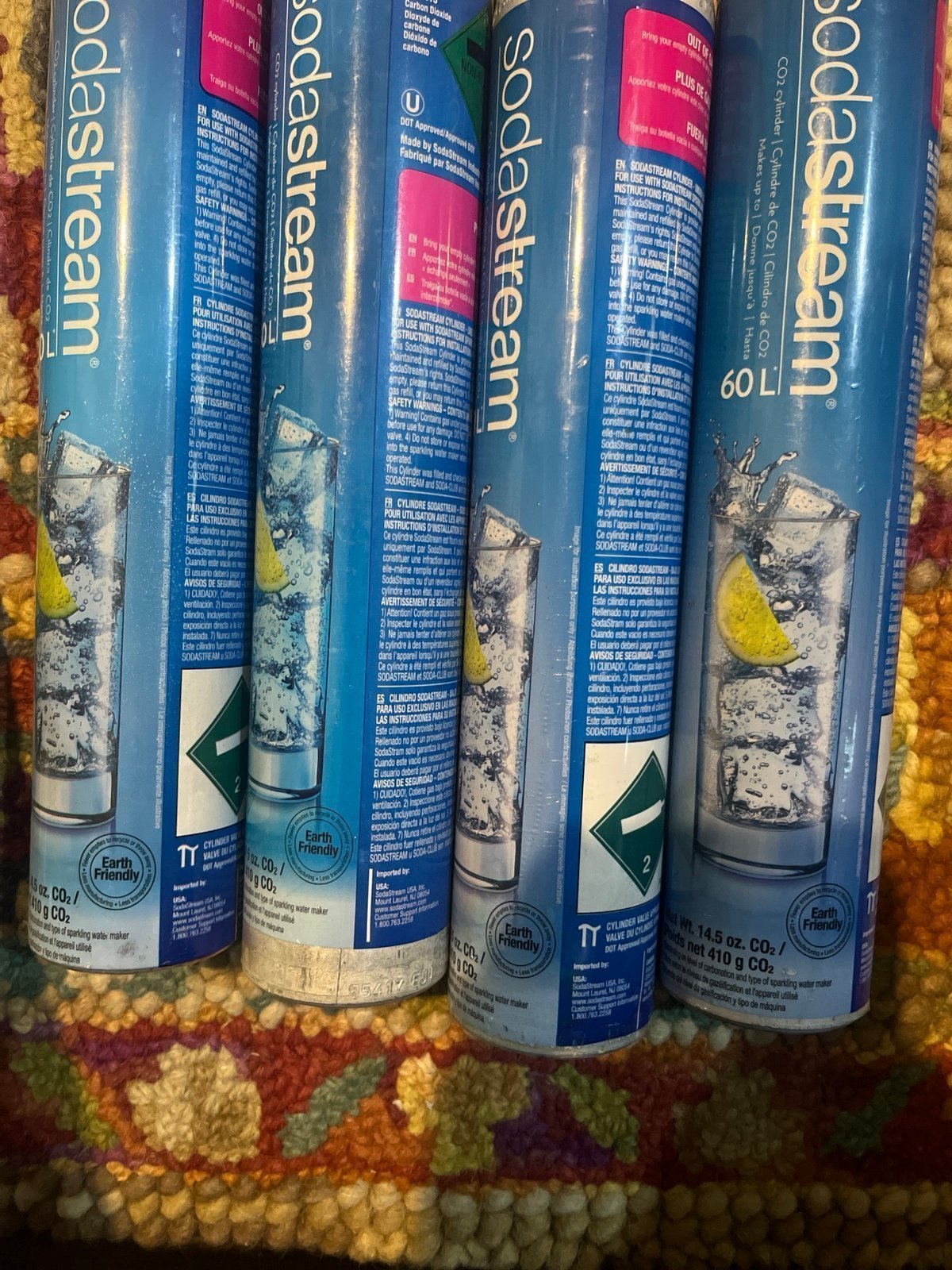 Soda stream empty canisters CO2 replacement