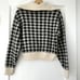 & Other Stories Houndstooth Half-Zip Pullover Sweater Alpaca Wool Blend XS