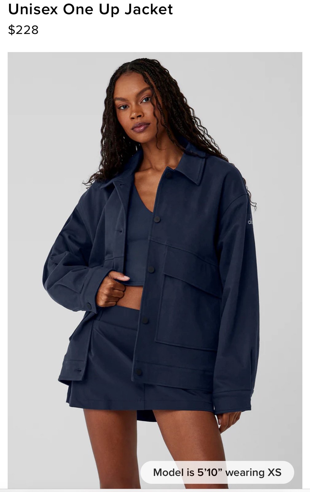 Alo yoga unisex one up jacket NWT
