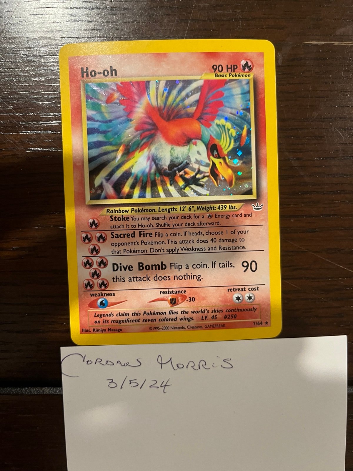 2001 Pokemon Ho Oh Neo Revelation