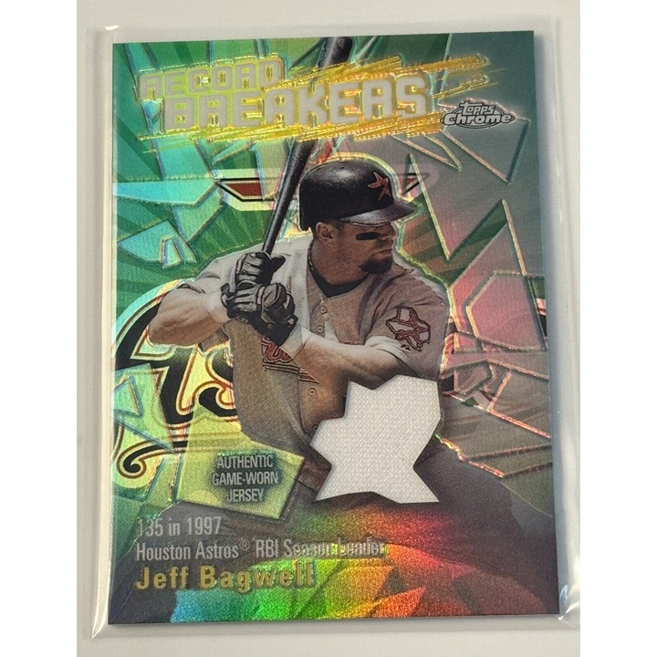 2003 Topps Team Finest JEFF BAGWELL Game Worn Jersey RB MLB Astros Refractor HOF