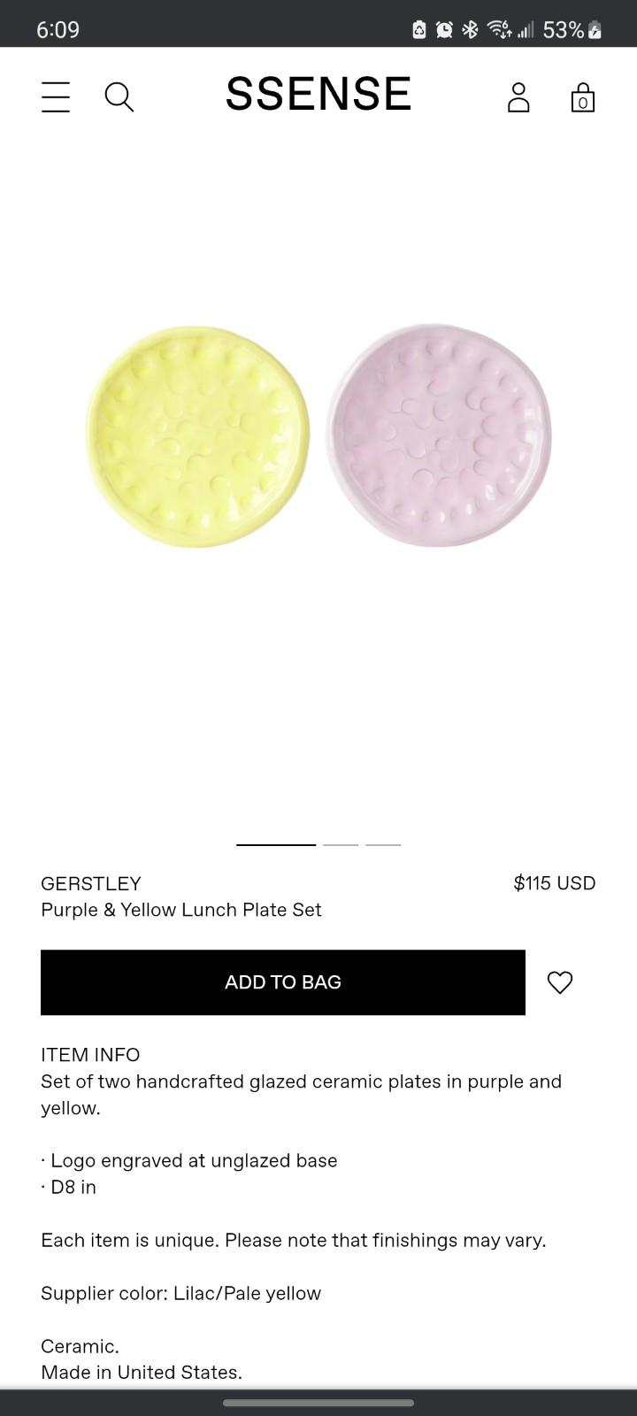 Gerstley lunch plate set