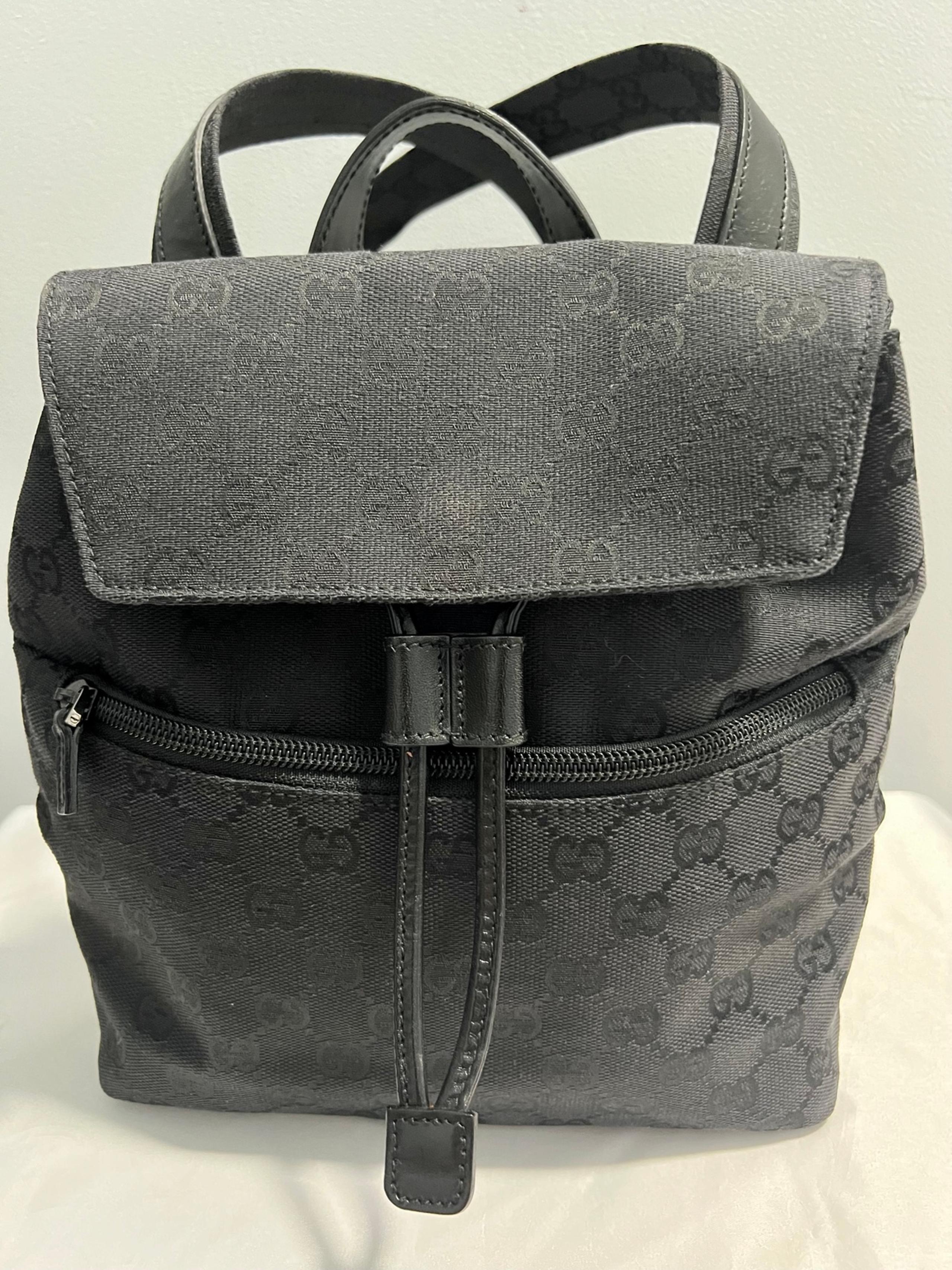 Gucci Canvas Logo Backpack