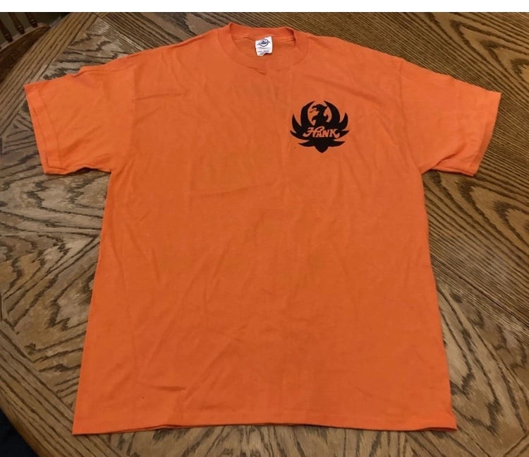 Hank Williams Jr “The Original Bad A” Unisex Size LARGE 2004 orange RARE ~NEW