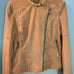 ODYN Faux Suede tan chic asymmetrical biker Moto jacket size S/M
