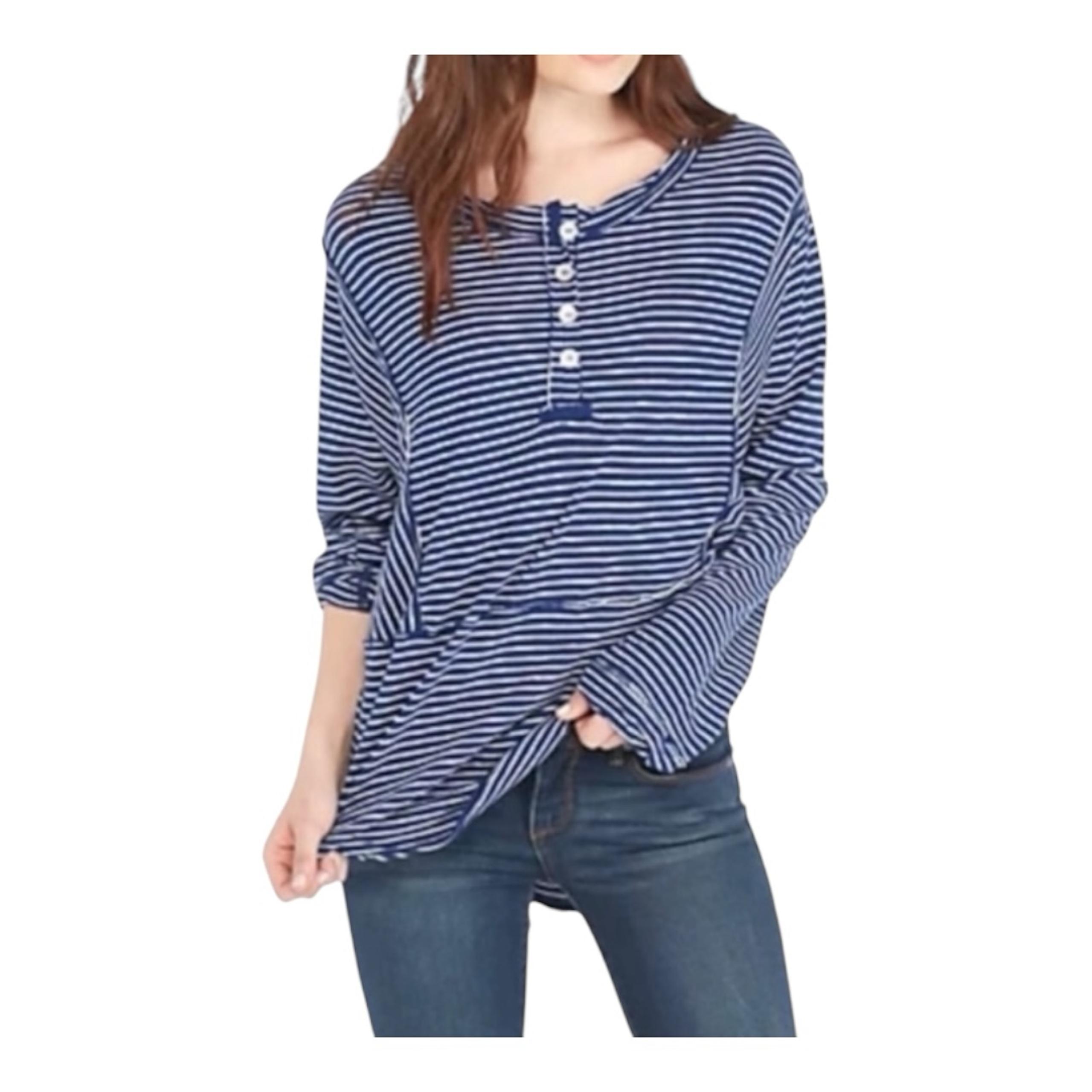We the Free FREE PEOPLE Womens Size Small Hong Kong Henley Oversized Tunic Shirt