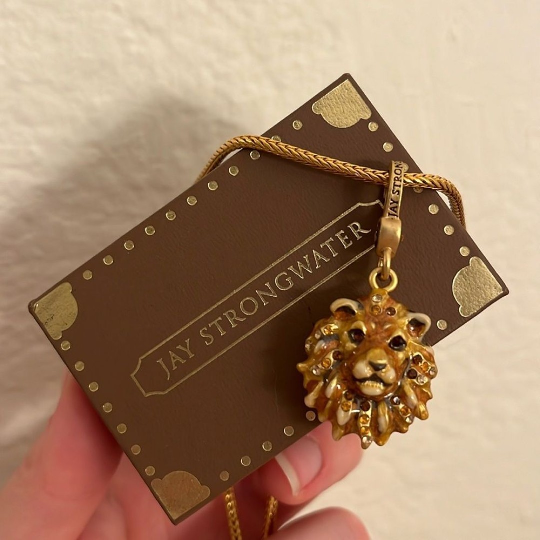 Jay Strongwater Lion Head Pendant