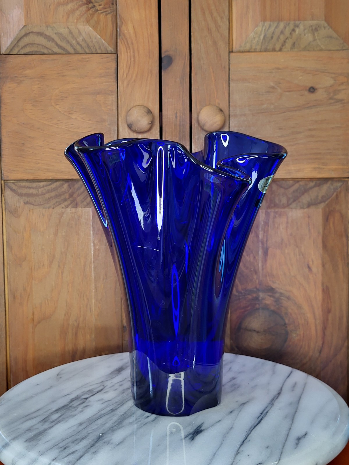 Blue glass Vase