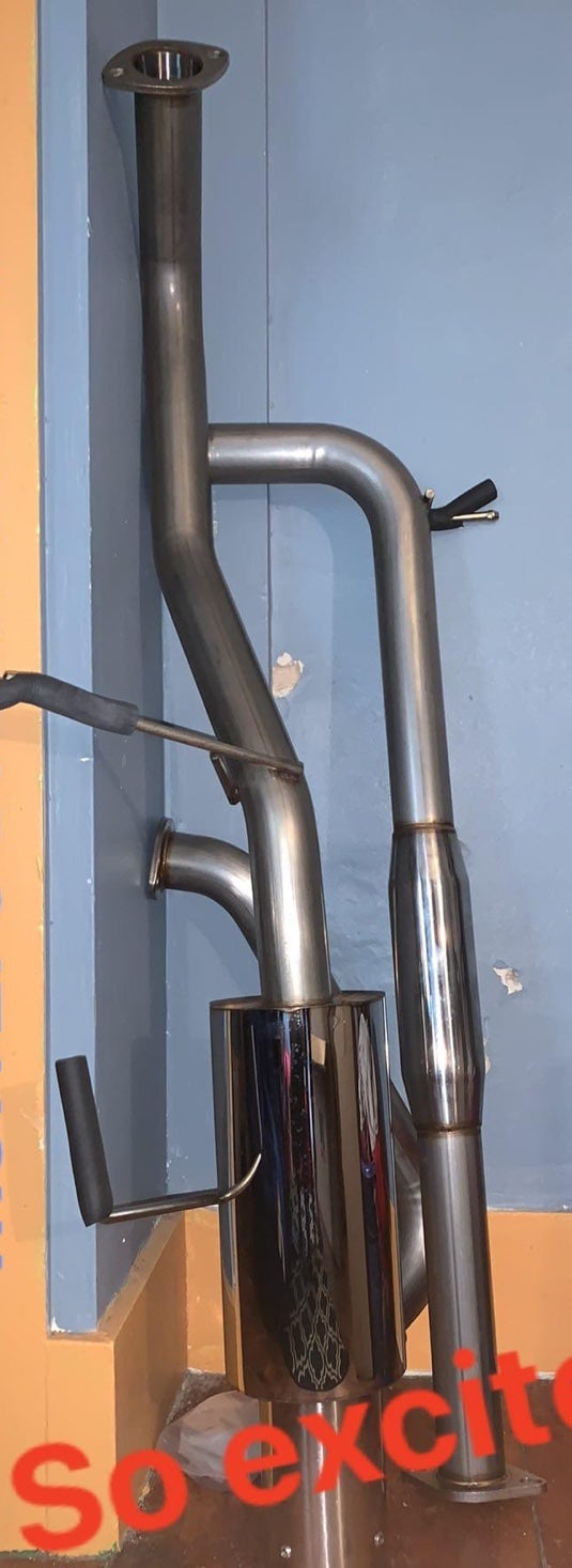 2000-2003 Nissan maxima catback exhaust with 4” burnt muffler tip