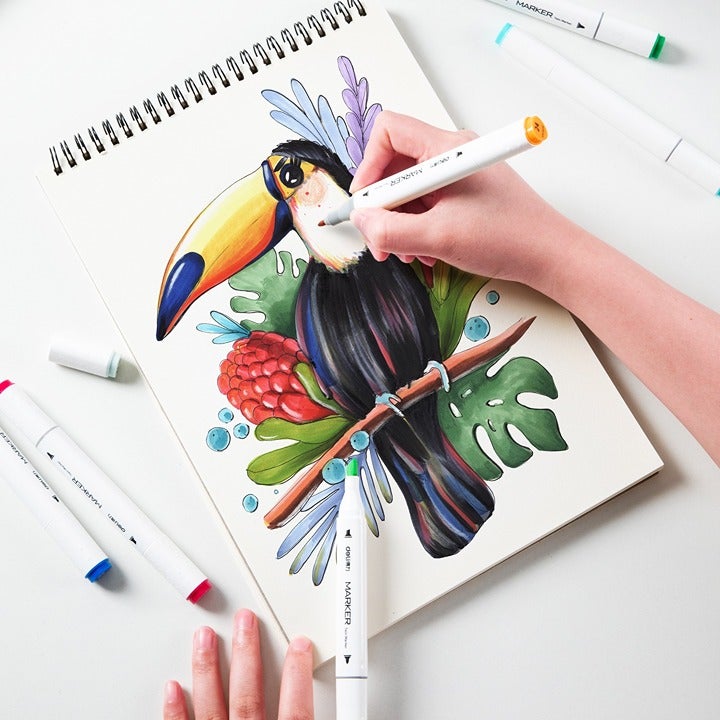 80 Colors Dual Tip outlet Alcohol Art Markers, Permanent