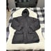 Eddie Bauer Men's Black Full Zip Goose Down Chore Jacket Size Small Hooded