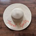 NWOT Embroidered Aperol Spritz Beach Hat 100 Paperstraw Sunblock Women's M