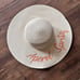 NWOT Embroidered Aperol Spritz Beach Hat 100 Paperstraw Sunblock Women's M