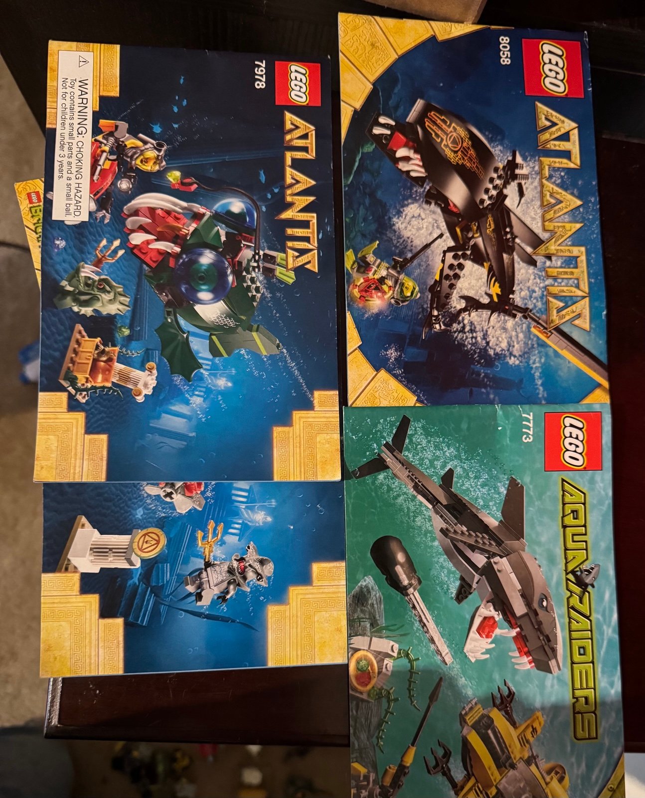 Lego aqua raiders and Lego Atlantis set lot 7773 7978 8058