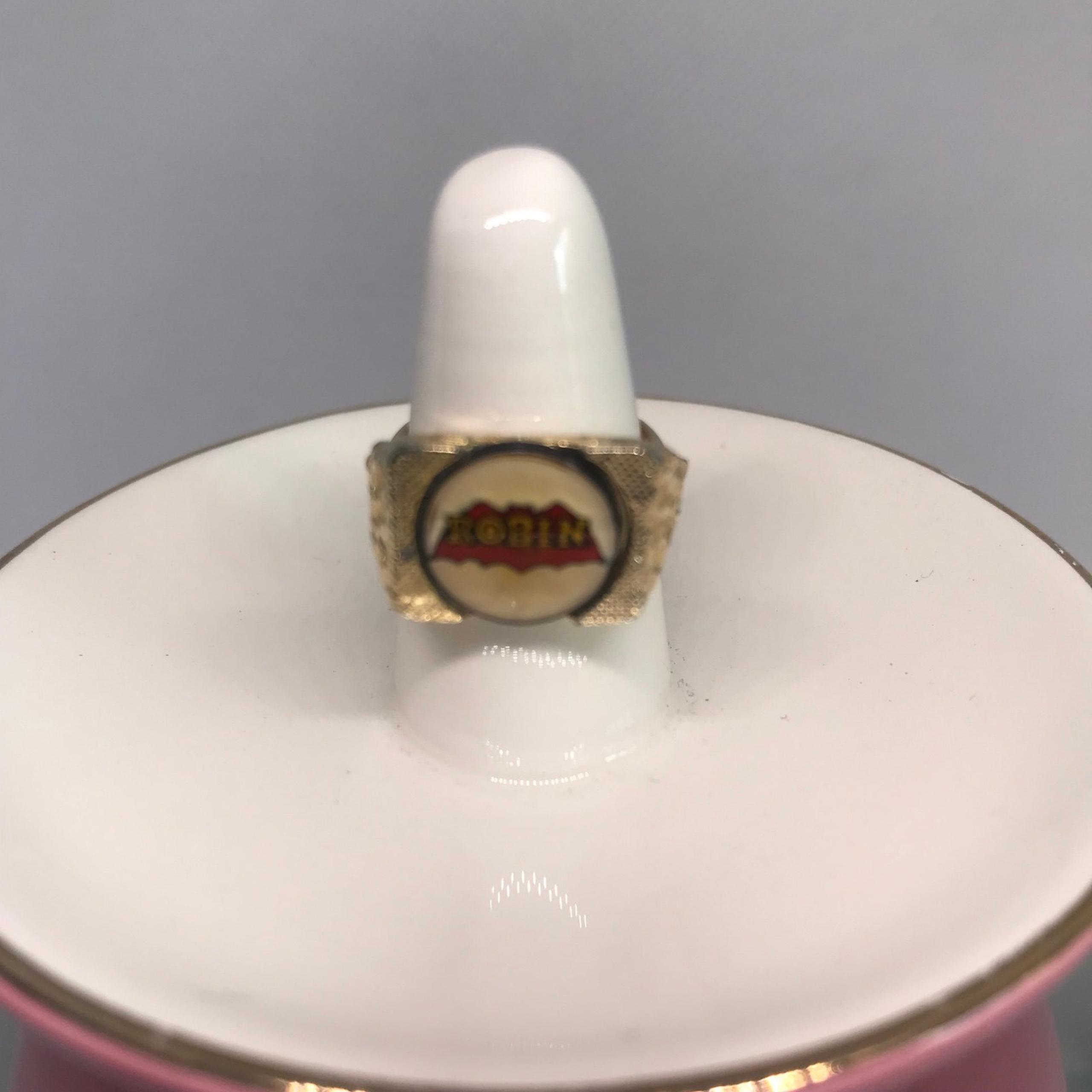 Vintage 1976 Robin Metal Toy Ring  Nestle Candy Premium DC Comics