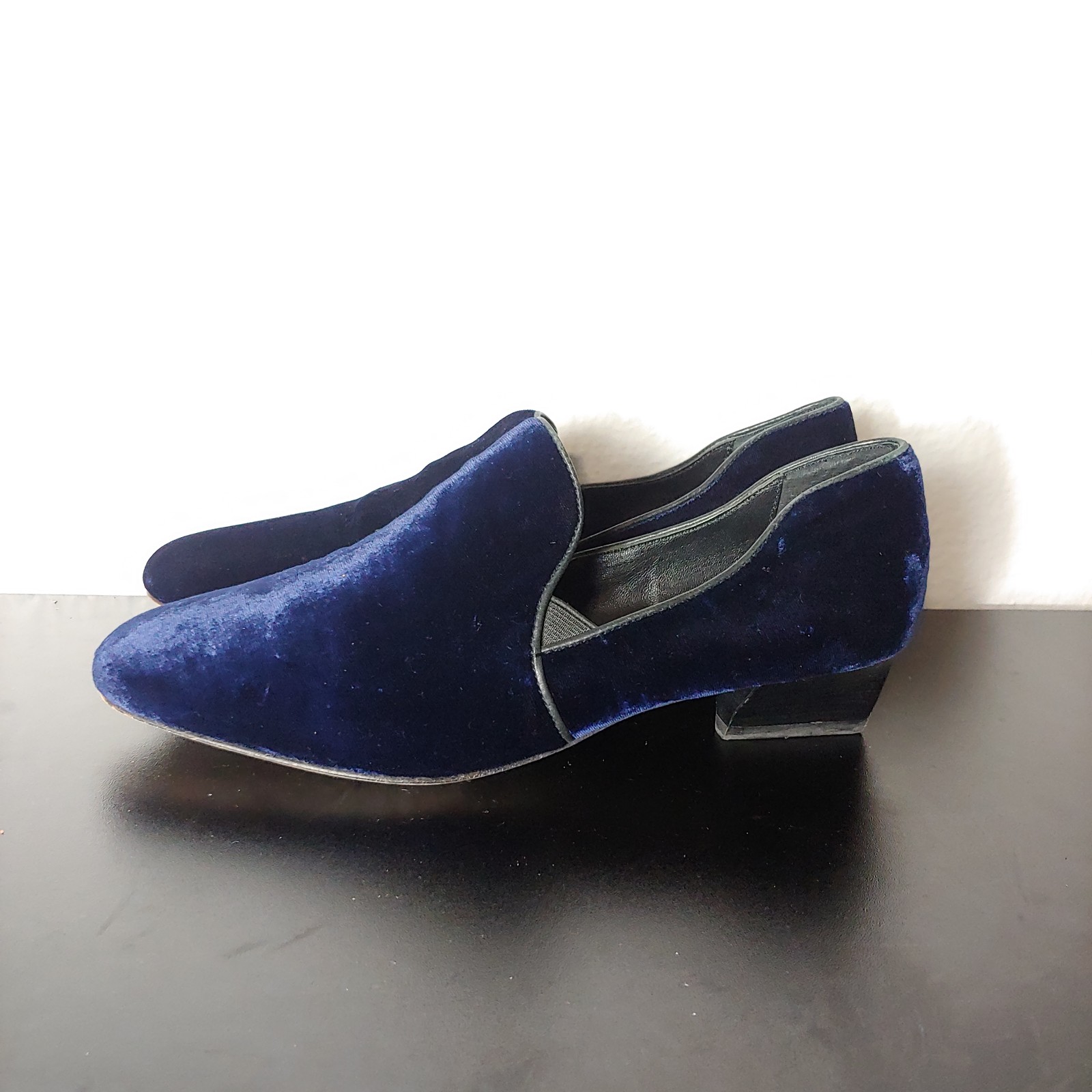 Rebecca Minkoff Women's Velvet Loafers Navy Blue Sz 7 M