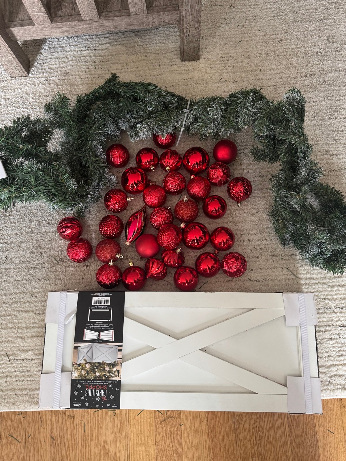 Christmas tree collar Ornaments & garland bundle