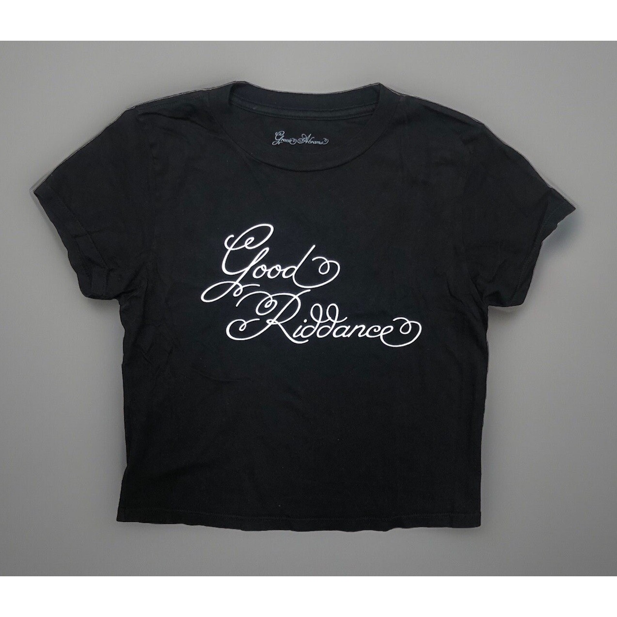 Gracie Abrams Official Good riddance Tour Merch Baby Tee Crop Top Black M NEW
