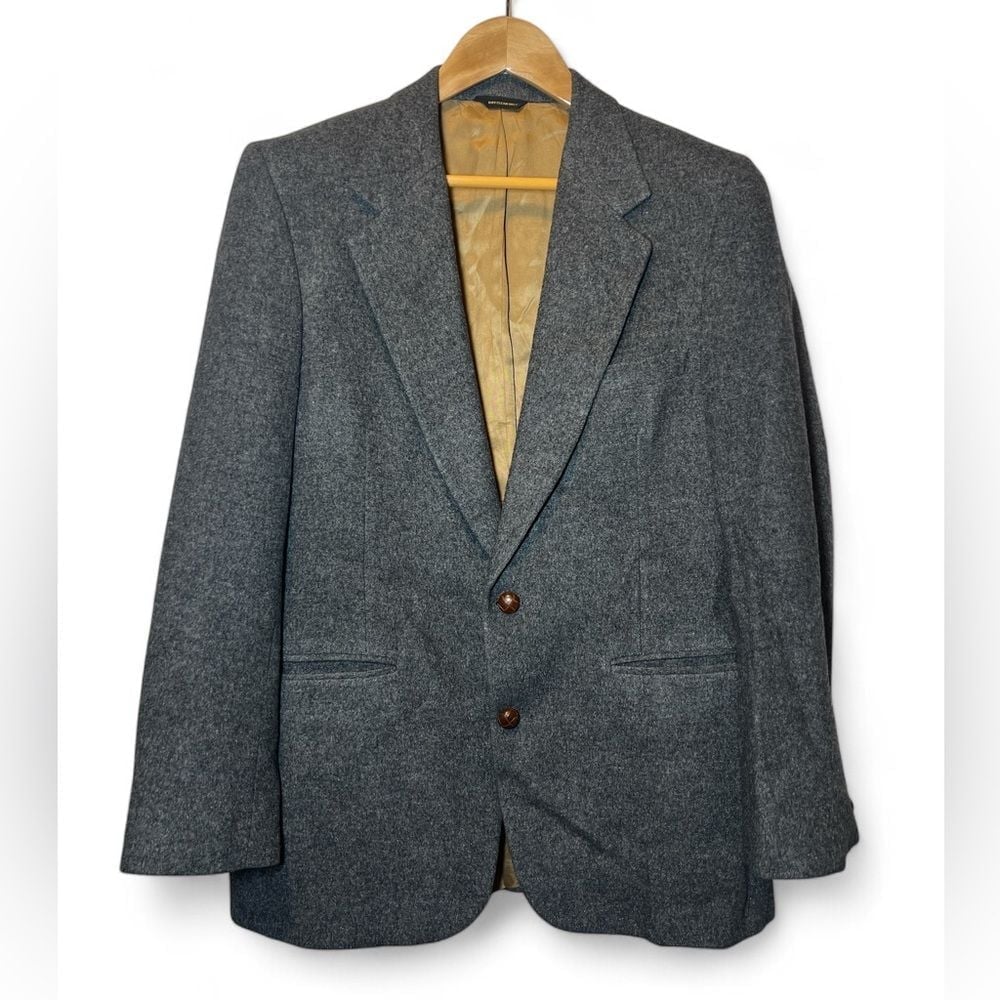 Vintage Neiman Marcus Men 40 100% Camel Hair Blazer 2 Button Notch Lapel Blazer