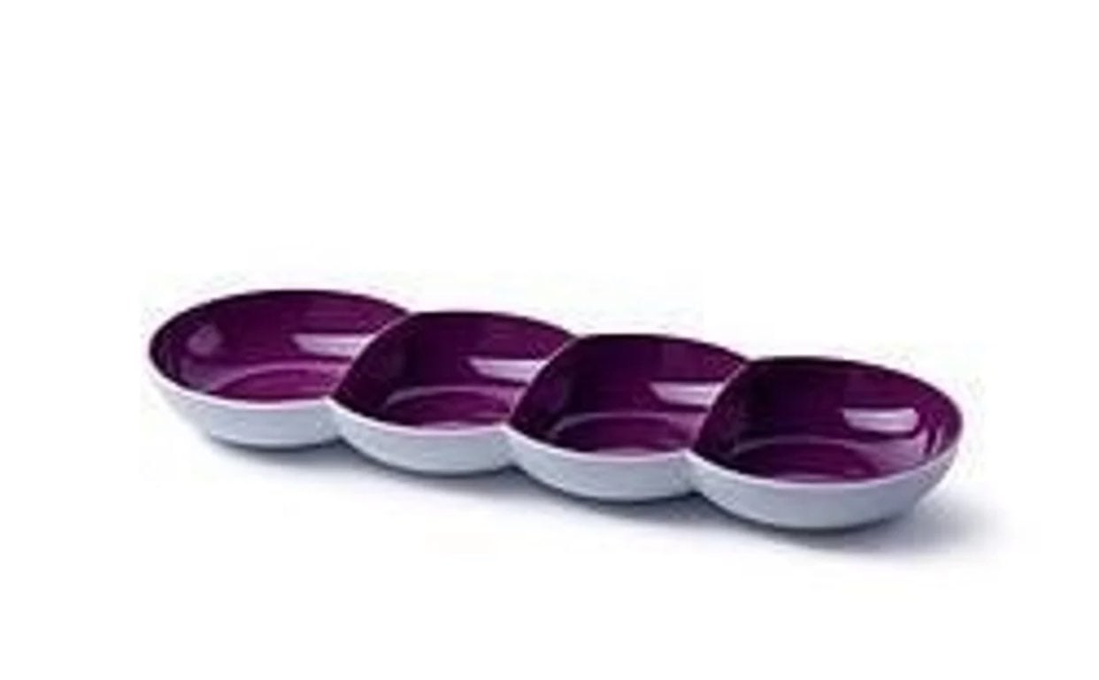 Tupperware Allegra 4 Peas Serving Tray Platter Plate Container