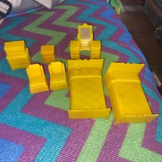 Furniture VINTAGE DOLLHOUSE MOSTLY MARX LOT