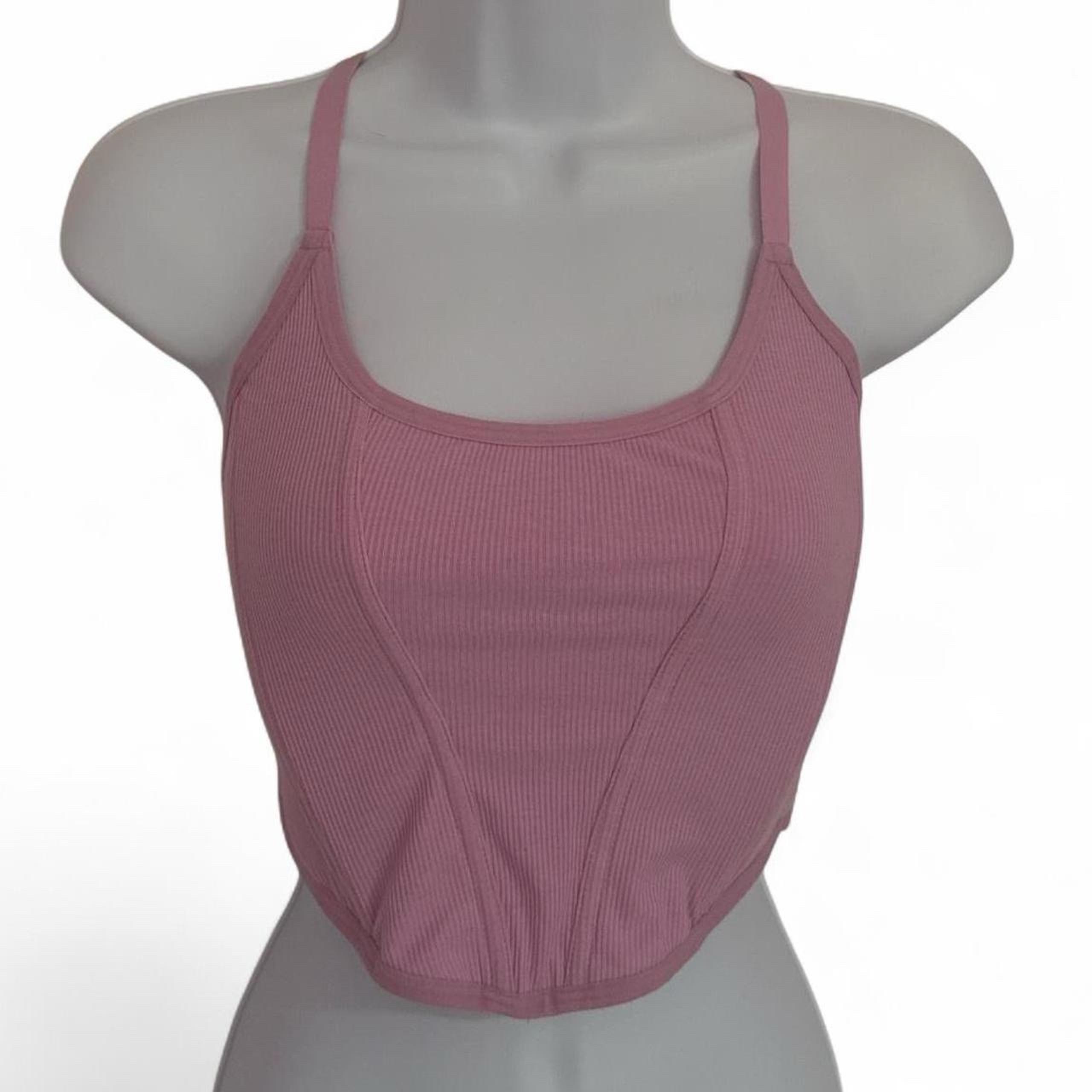 Pink corset style top 
Large, Brand: Colsie (Target)