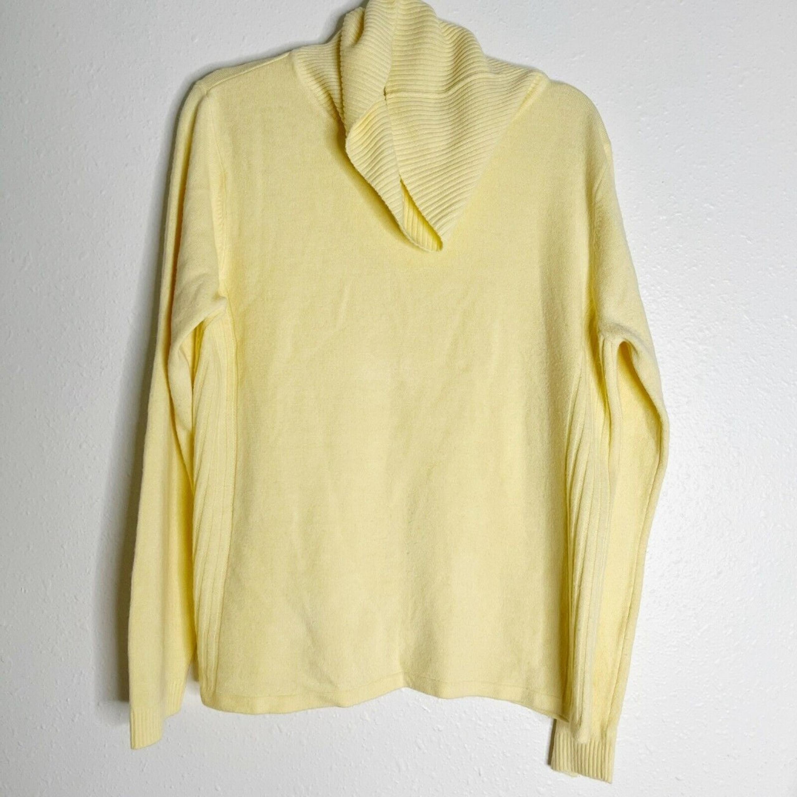 White Stag Cashmere Like 100% Acrylic Cowl Neck Long Sleeve Soft Sweater Sz XL