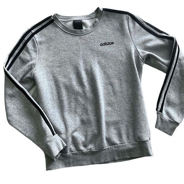 Adidas Men's Crewneck Sweatshirt Pullover 3 stripes size Small