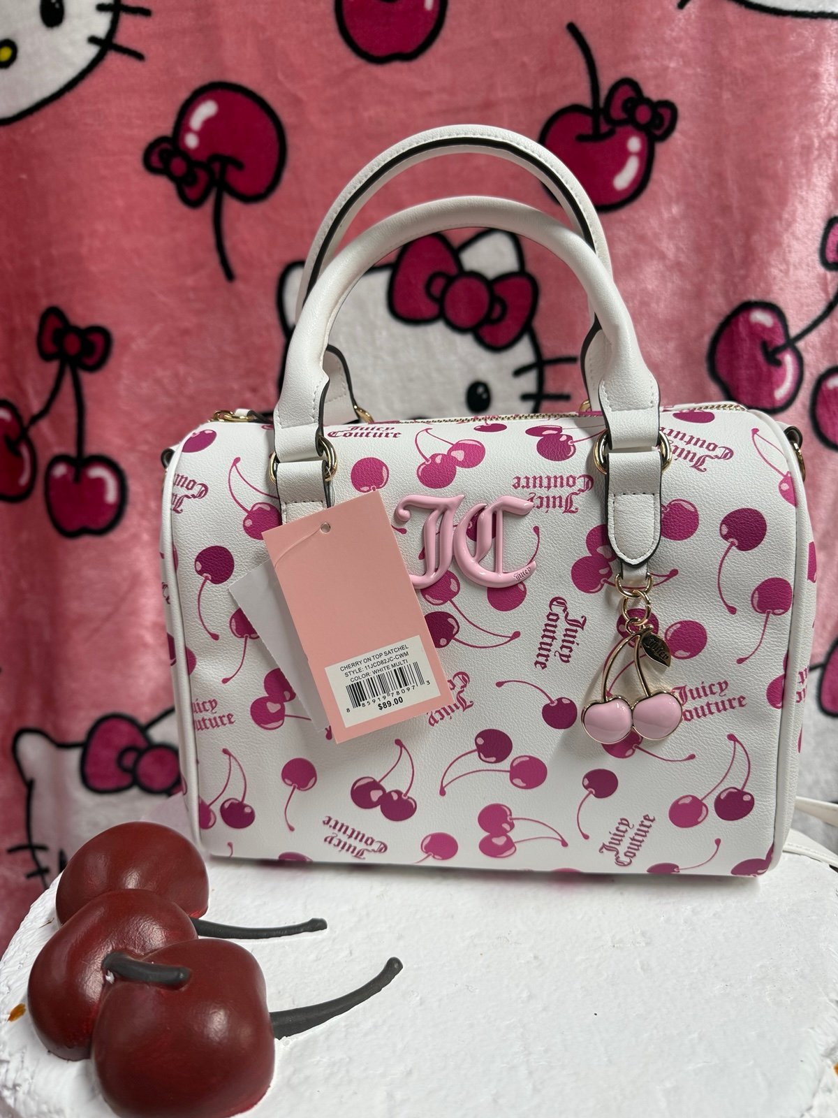 Juicy Couture White Cherry on Top Satchel