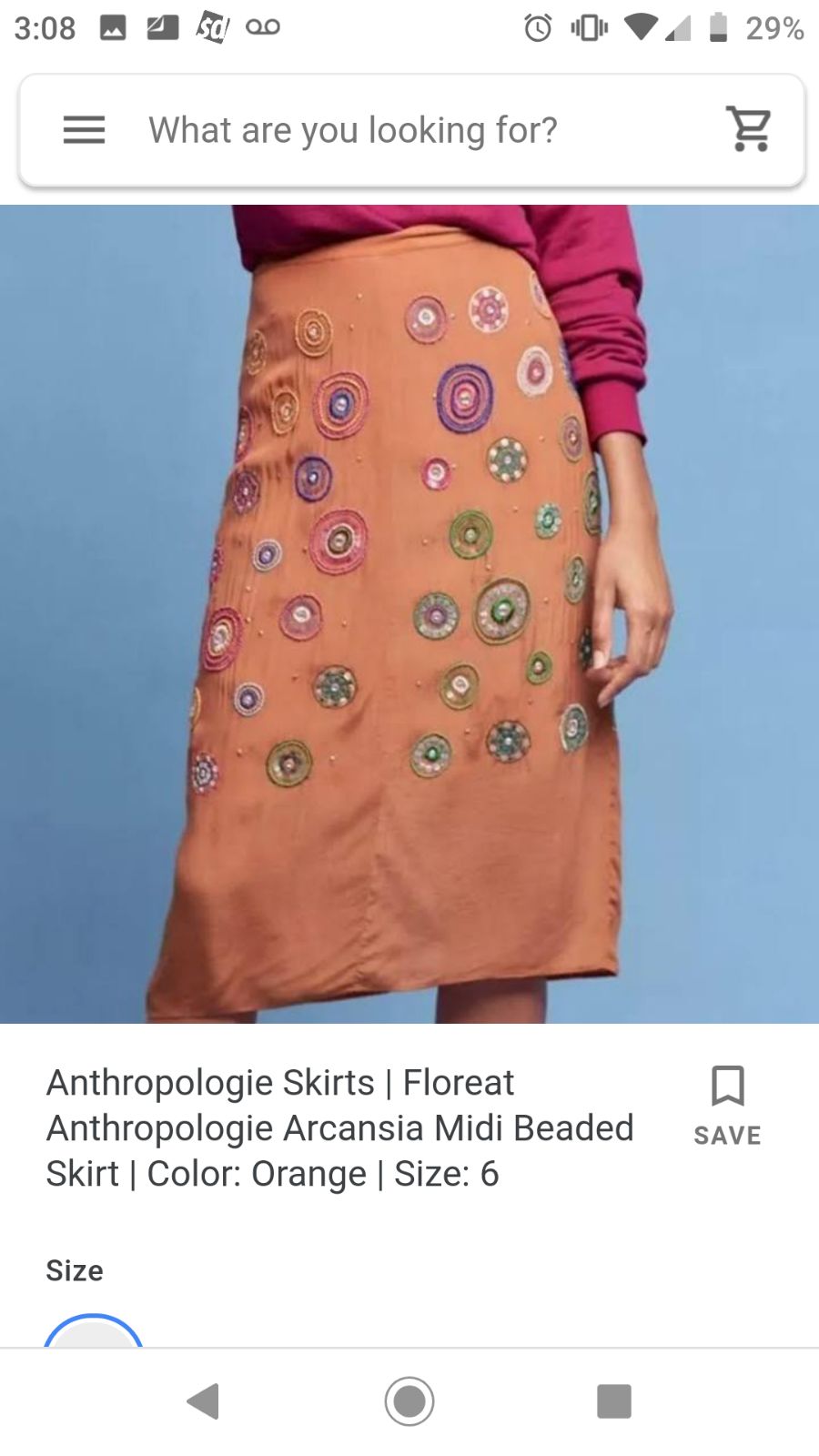 Floreat Arcansia Beaded Skirt • Size 8