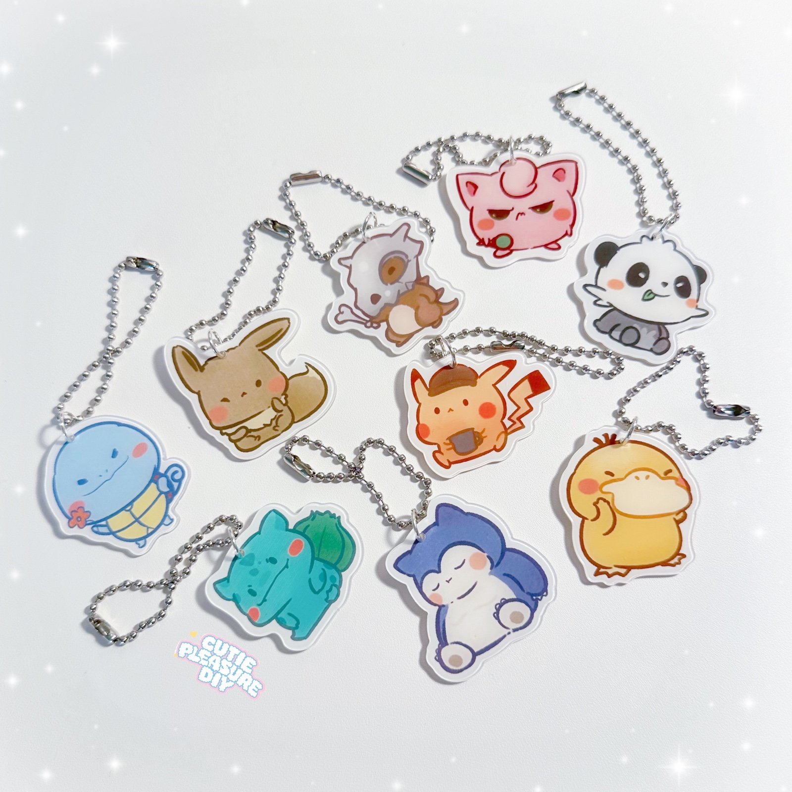 9pc cute pokemon keychains