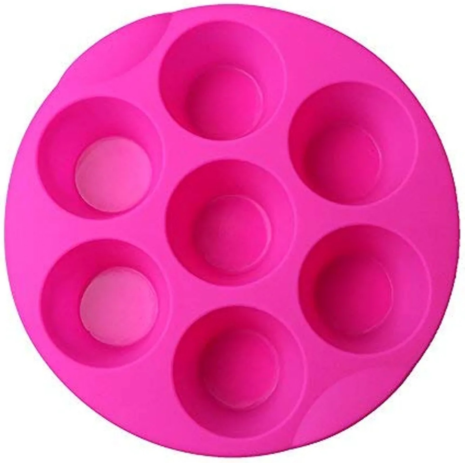 7 Cavity Silicone Air Fryer Muffin Pans Nonstick Brownie Cake Mold Round Pudding 7 Cavity Silicone Air Fryer Muffin Pans Nonstick Brownie Cake Mold Round Pudding