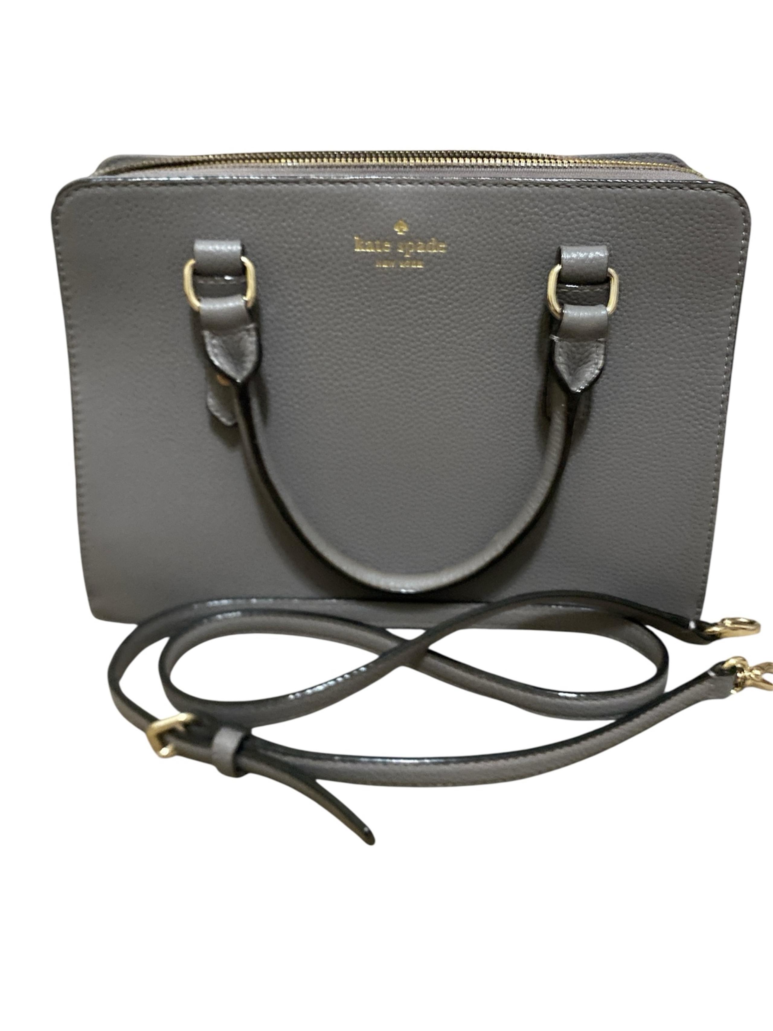 KATE SPADE Lise Mulberry Street Handbag Grey Top Handle Crossbody