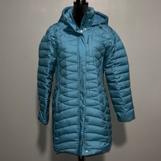 Duluth Trading Company Women’s Pertex Quantum Down Full Zip Coat Teal Blue Large
