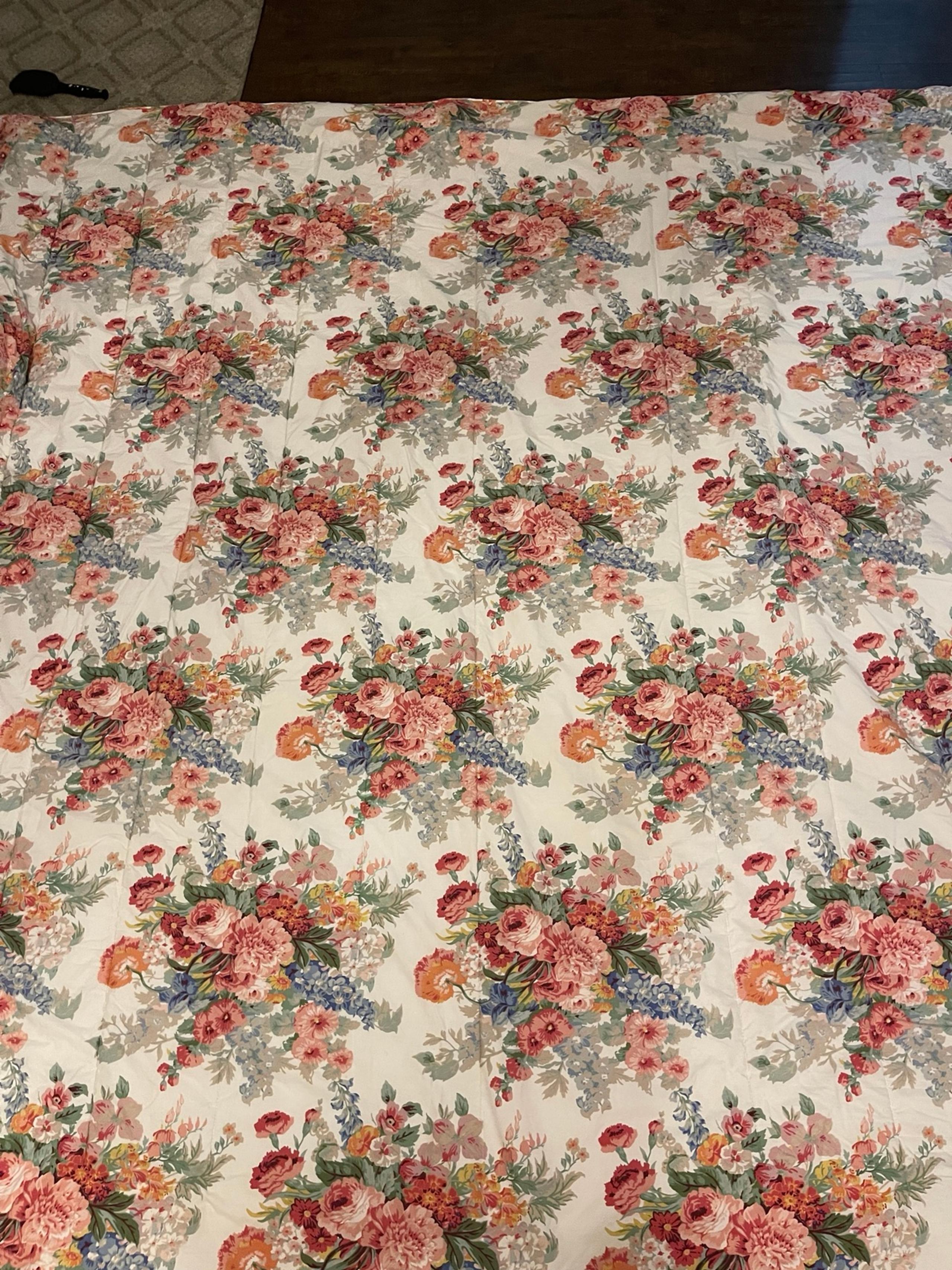 Ralph Lauren Southampton Beach House Floral Comforter QUEEN Size 90x90 Green Tag