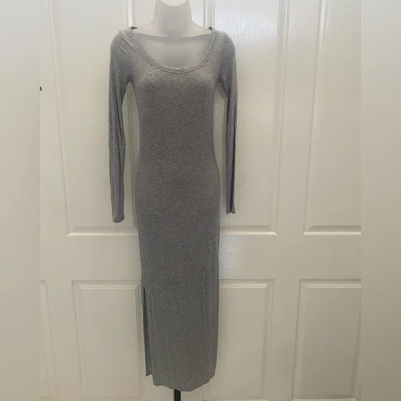 AllSaints Rina Gray Long Sleeve Dress Sz 2