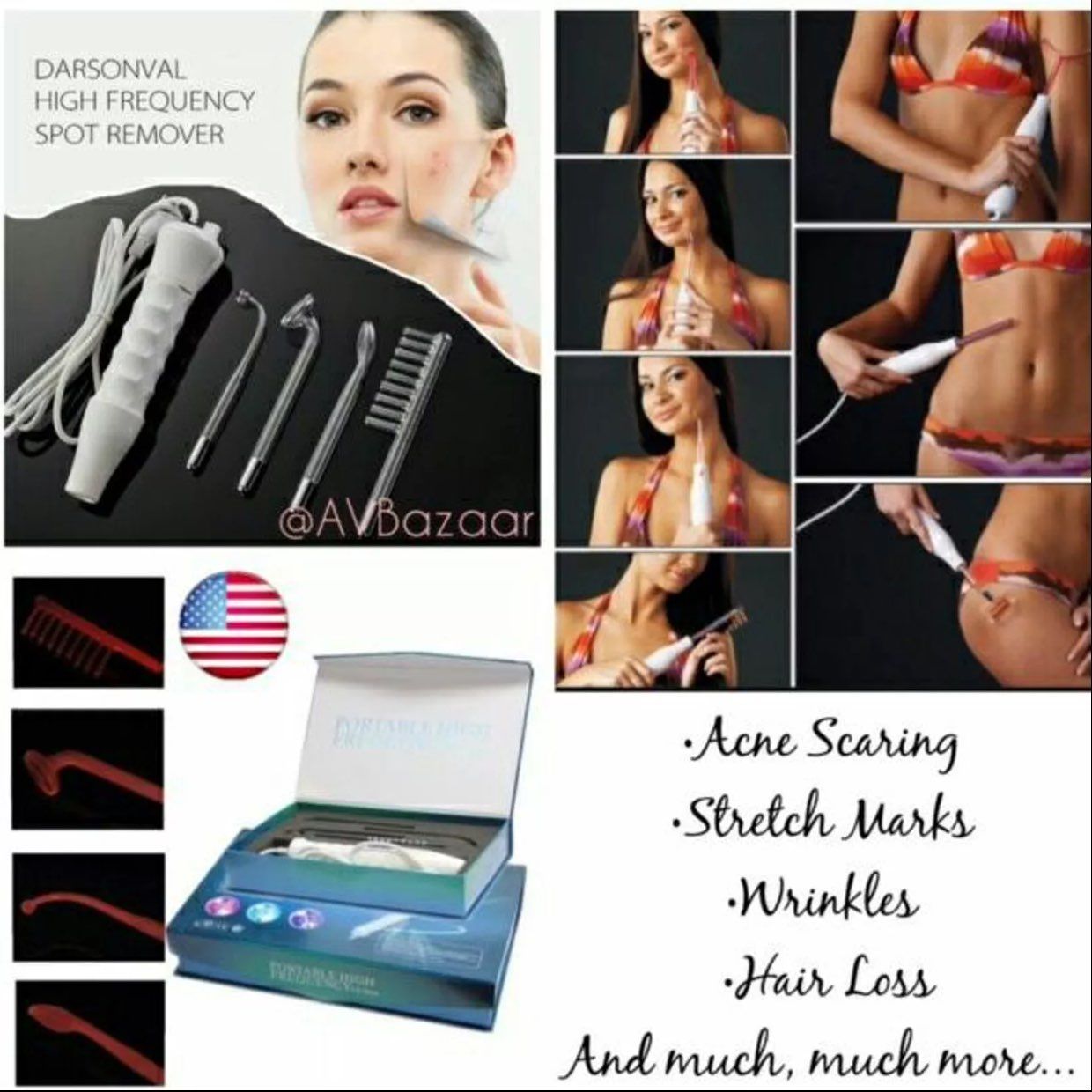 DARSONVAL HIGH FREQUENCY BEAUTY MACHINE