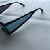 KKW/CAROLINA LEMKE TEMPEST SUNGLASSES IN BLACK WITH BLUE MIRRORED LENSES