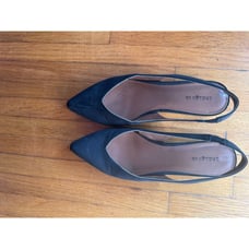 Indigo Black sling backs
