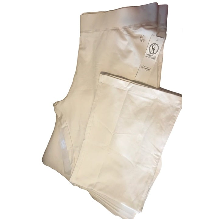 CHRISTINE ALEXANDER 3X WHITE COTTON BLEND SWEAT Pant DANCE GYM YOGA DANCE