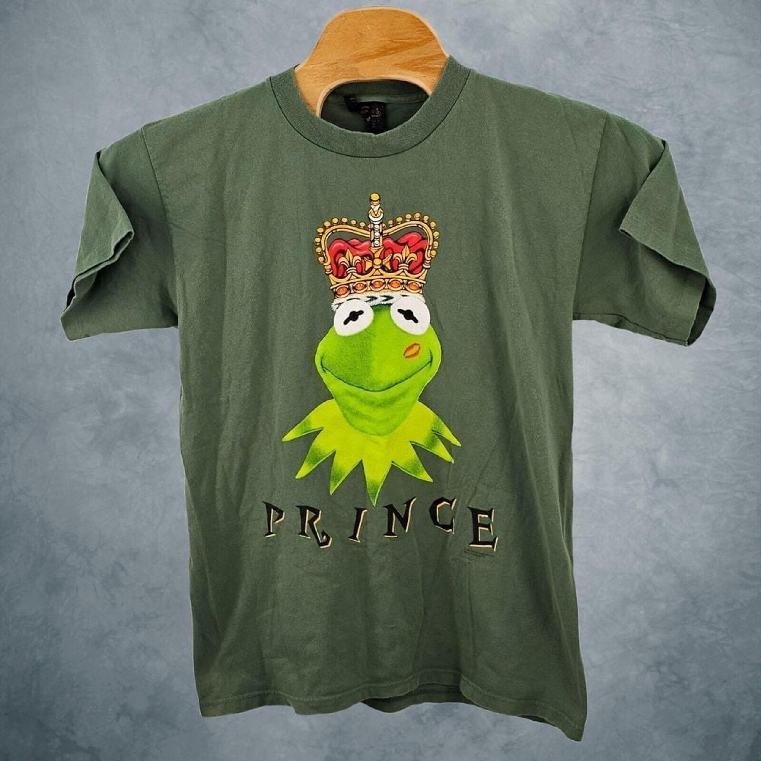 Vintage Changes Shirt Size Medium Muppets Kermit Frog Jim Henson Prince Green
