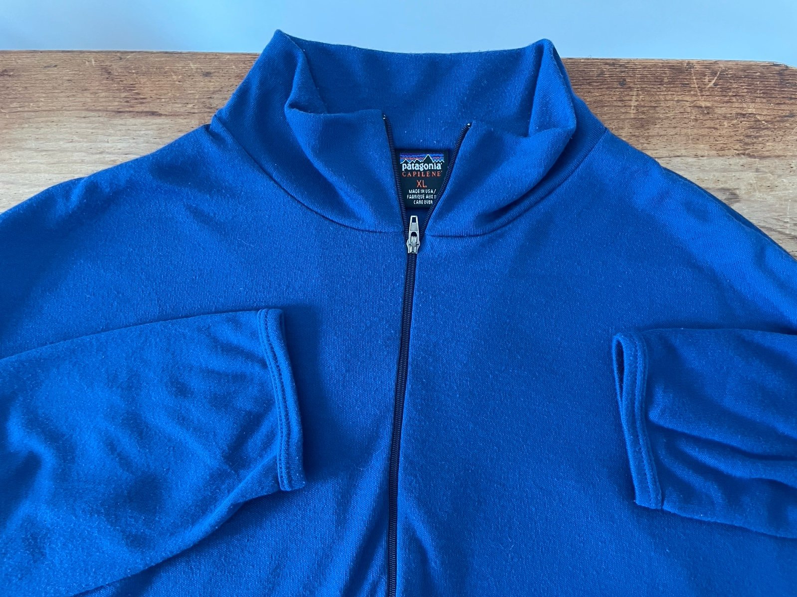 Vtg Patagonia Capilene 1/4 Zip Shirt Navy Blue Baselayer USA Made Men’s XL