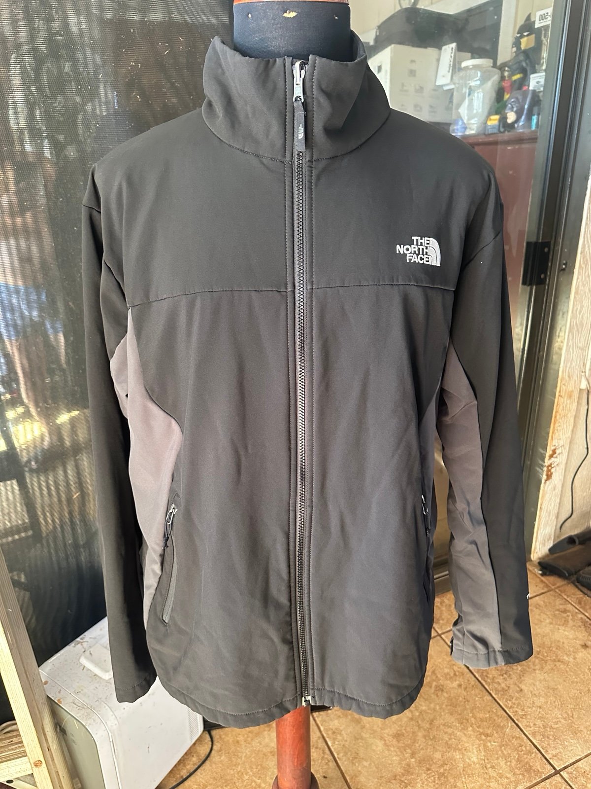The North Face Men’s TNF Apex Jacket XL Black Gray Full Zip