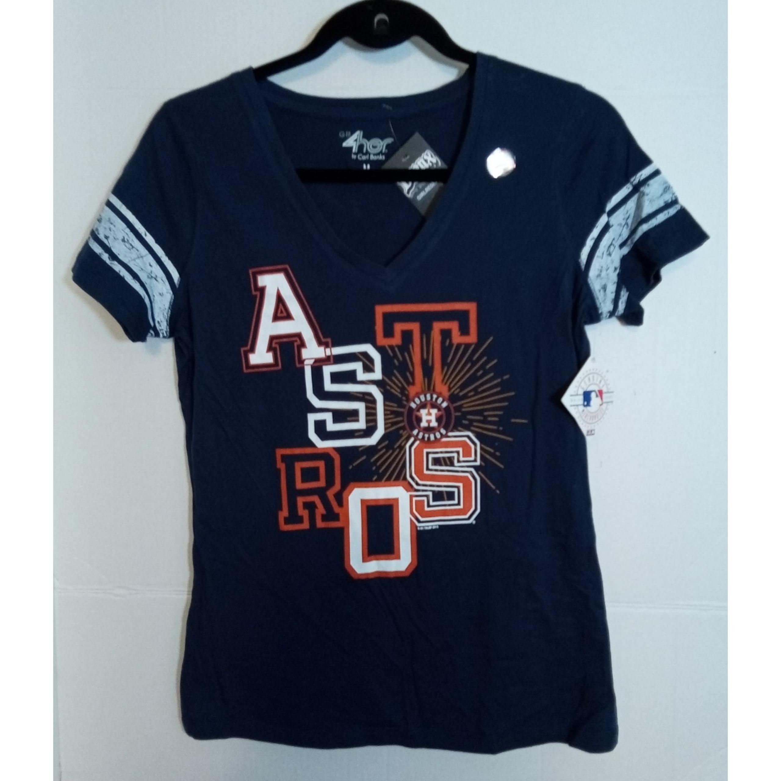 Vintage Houston Astros MLB G-III for Her V-Neck Shirt Medium
