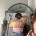 Loft Stripe Convertible Halter Tank Top Stripe Pink Size Small
