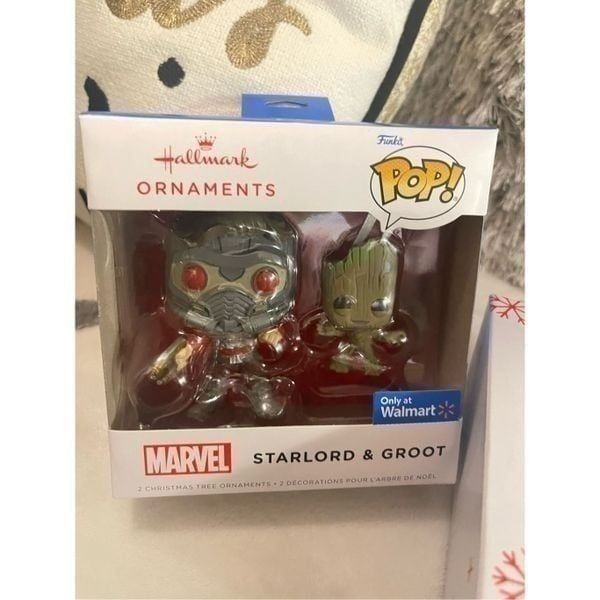 Nip nwt hallmark x marvel & Funco pop guardians of the galaxy ornaments