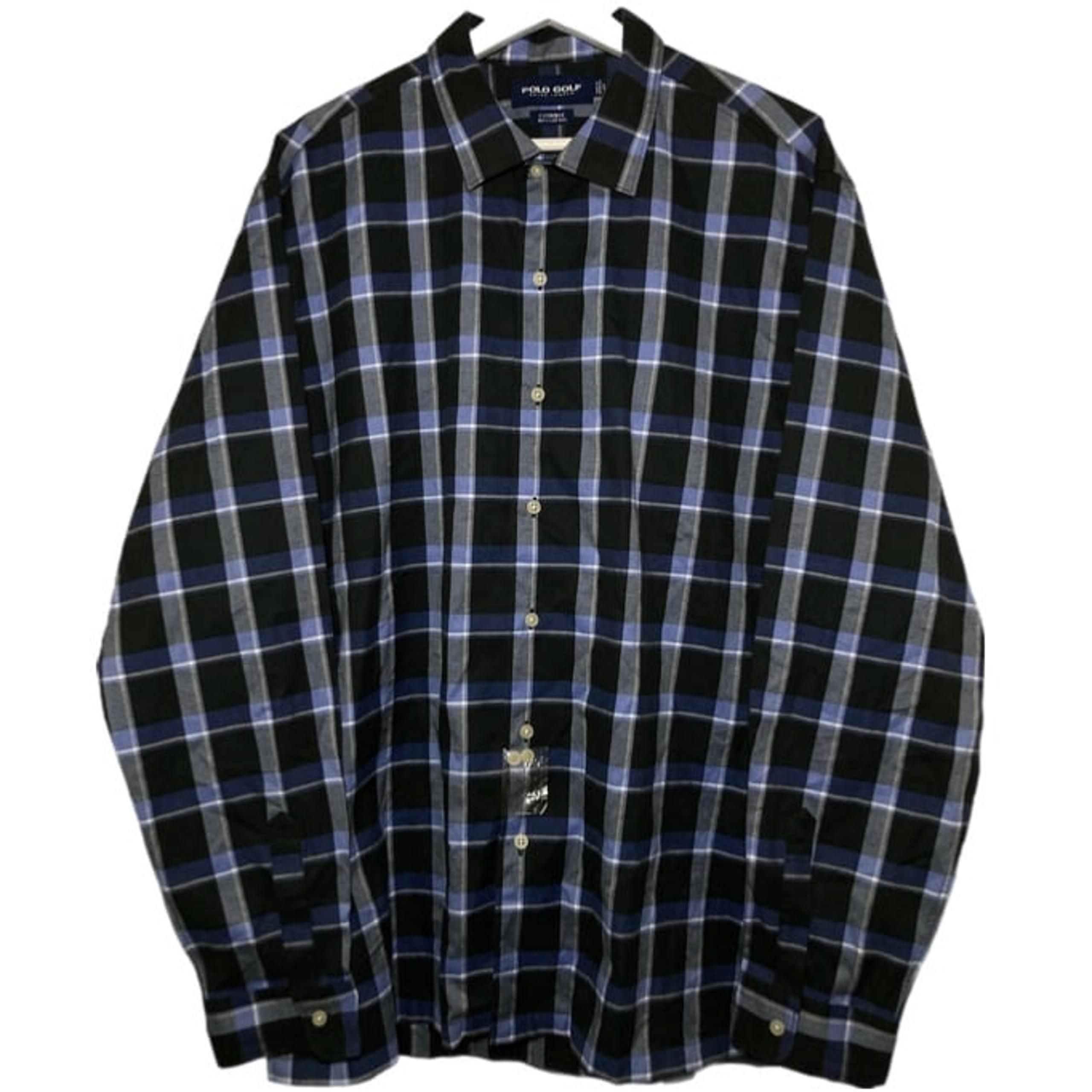 Polo Golf Ralph Lauren Corbridge Shirt Men’s Large Windowpane Plaid 100% Cotton