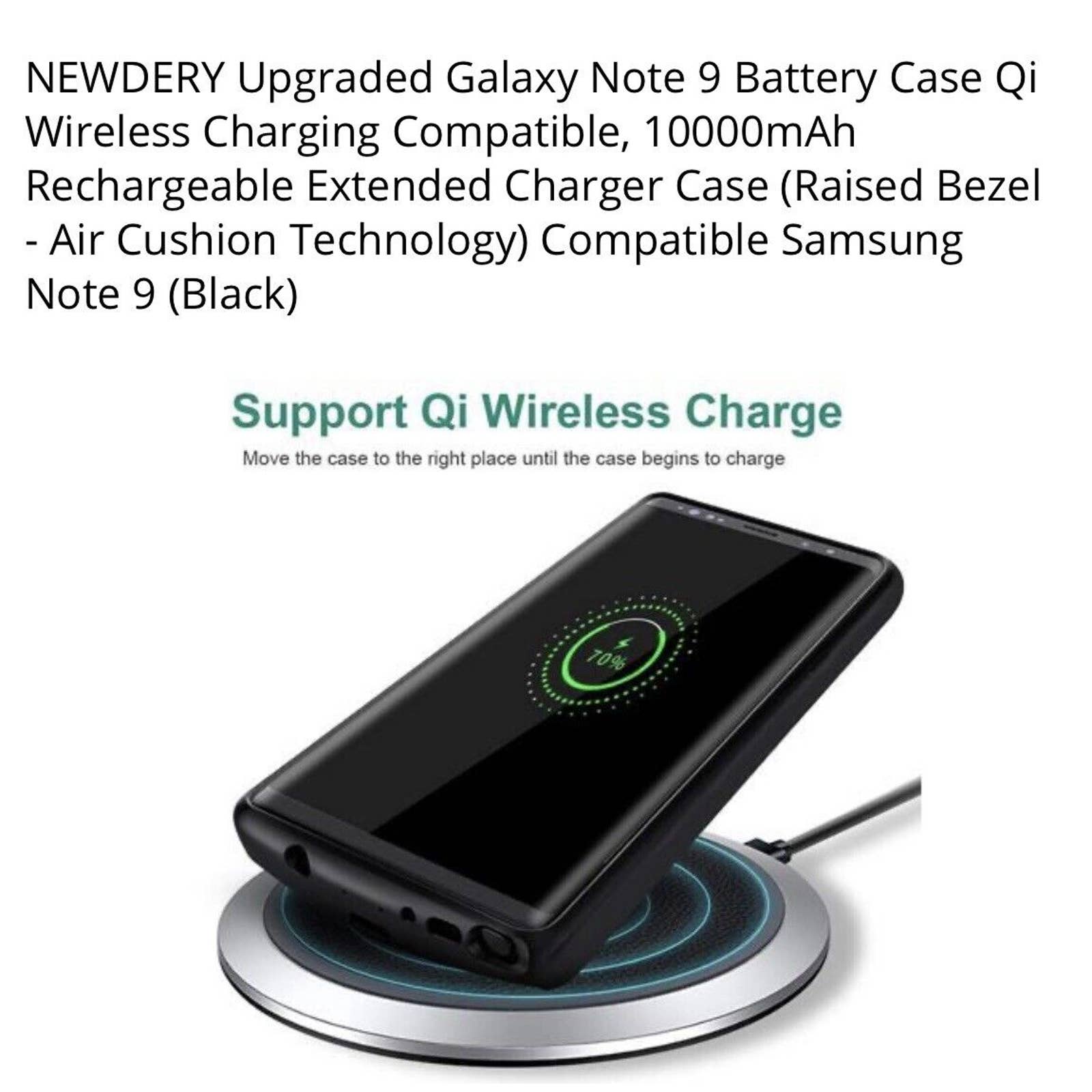 NEWDERY Upgraded Samsung Galaxy Note 9 Battery Case Qi Wireless Charging...