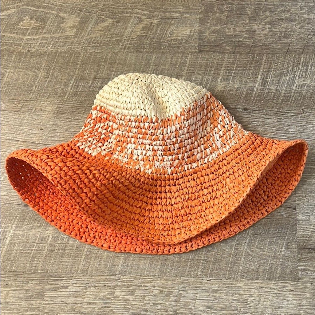 COS Orange Sun Hat Size M/L