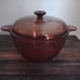 Corning Vision Dutch Oven 4.5L Amber Glass Stock Pot with Pyrex Lid USA